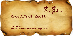 Kacsándi Zsolt névjegykártya